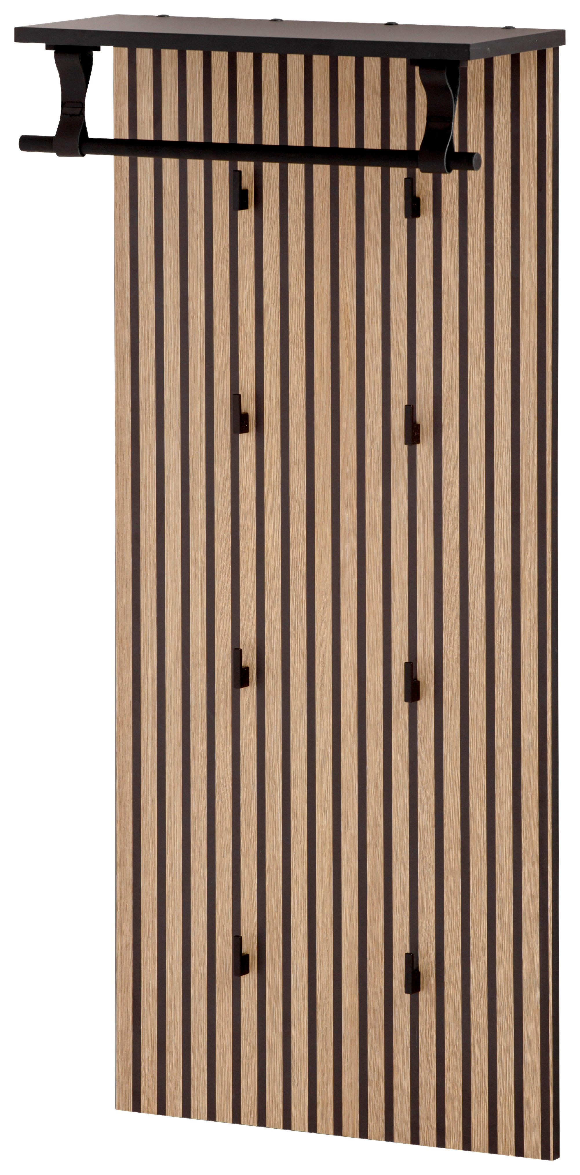 Wandpaneel Hank schwarz matt B/H/T: ca. 50x110,6x20,9 cm Hank - schwarz (50,00/110,60/20,90cm) - Möbelpartner
