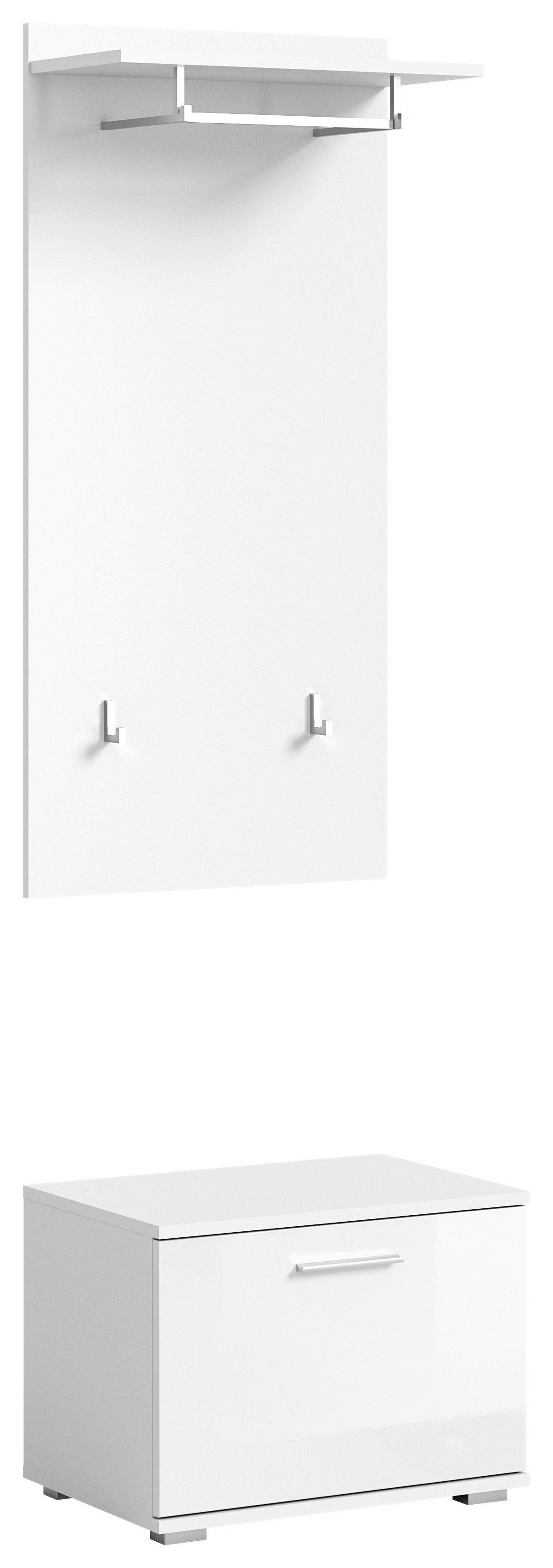 Garderobe PREGO weiß B/H/T: ca. 55x191x37 cm PREGO - weiß (55,00/191,00/37,00cm) - xonox.home