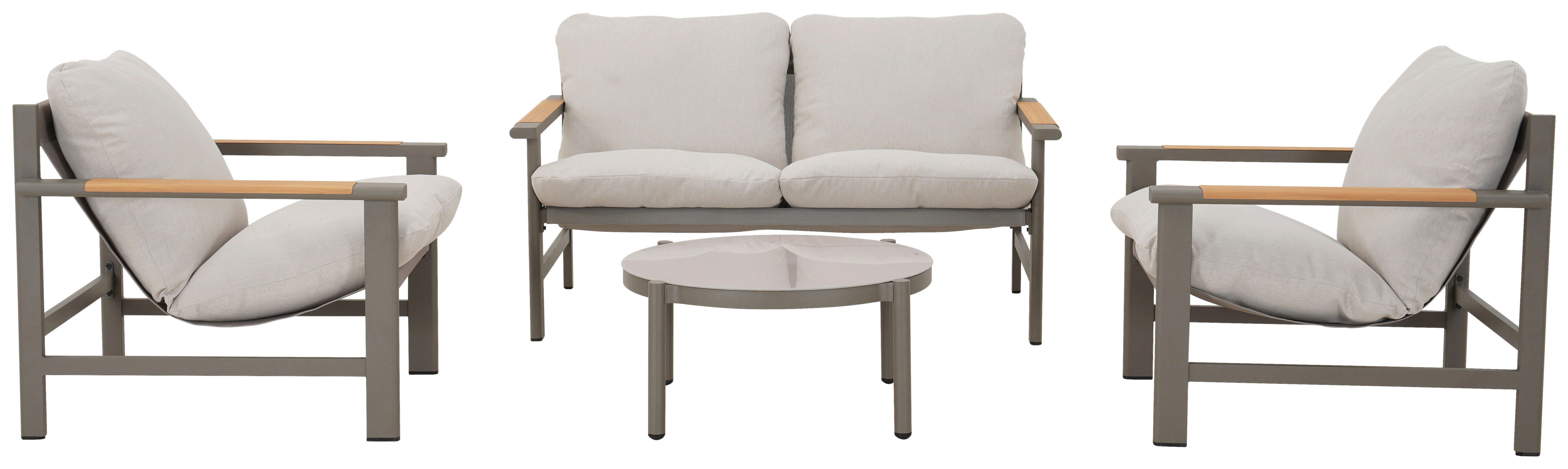 POCOline Gartensitzgruppe Kos grau Alu Kos - grau - POCOline