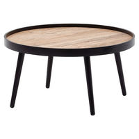Couchtisch schwarz B/H/T: ca. 76x40x76 cm Couchtisch - braun/schwarz (76,00/40,00/76,00cm) - Wohnling