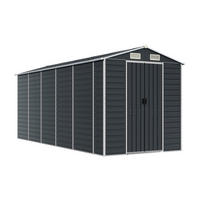 vidaXL Gartenhaus anthrazit B/H/T: ca. 191x198x470 cm Gartenhaus - anthrazit (191,00/198,00/470,00cm) - vidaXL