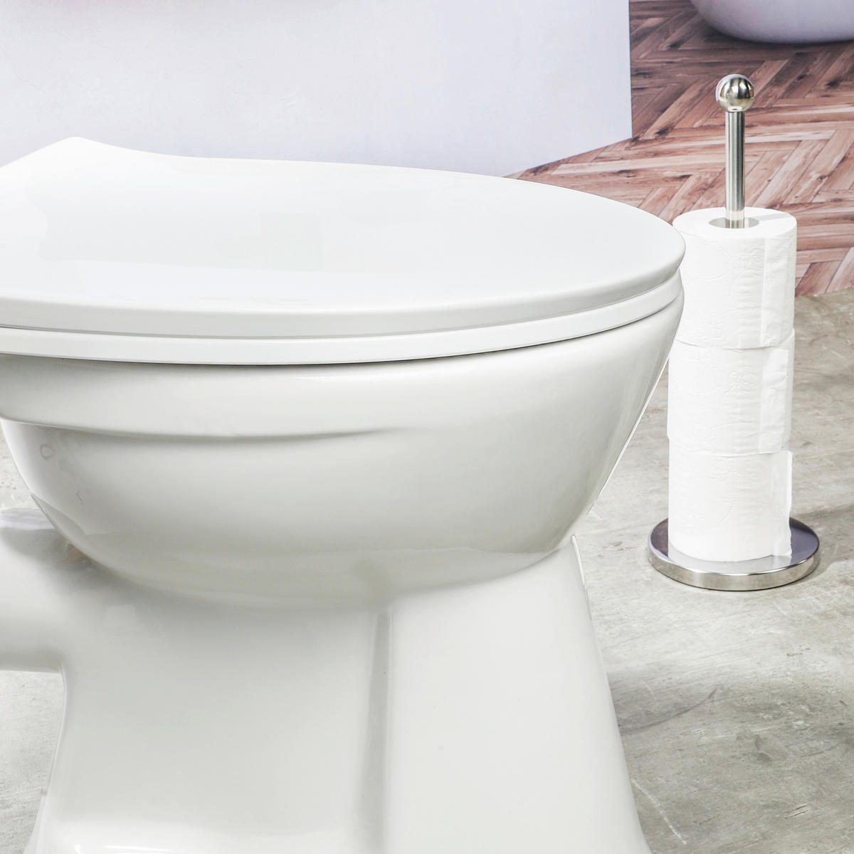 WC-Sitz weiß Duroplast B/H/L: ca. 44x3,7x37 cm WC-Sitz Duroplast - weiß (37,00/44,00/3,70cm) - HI