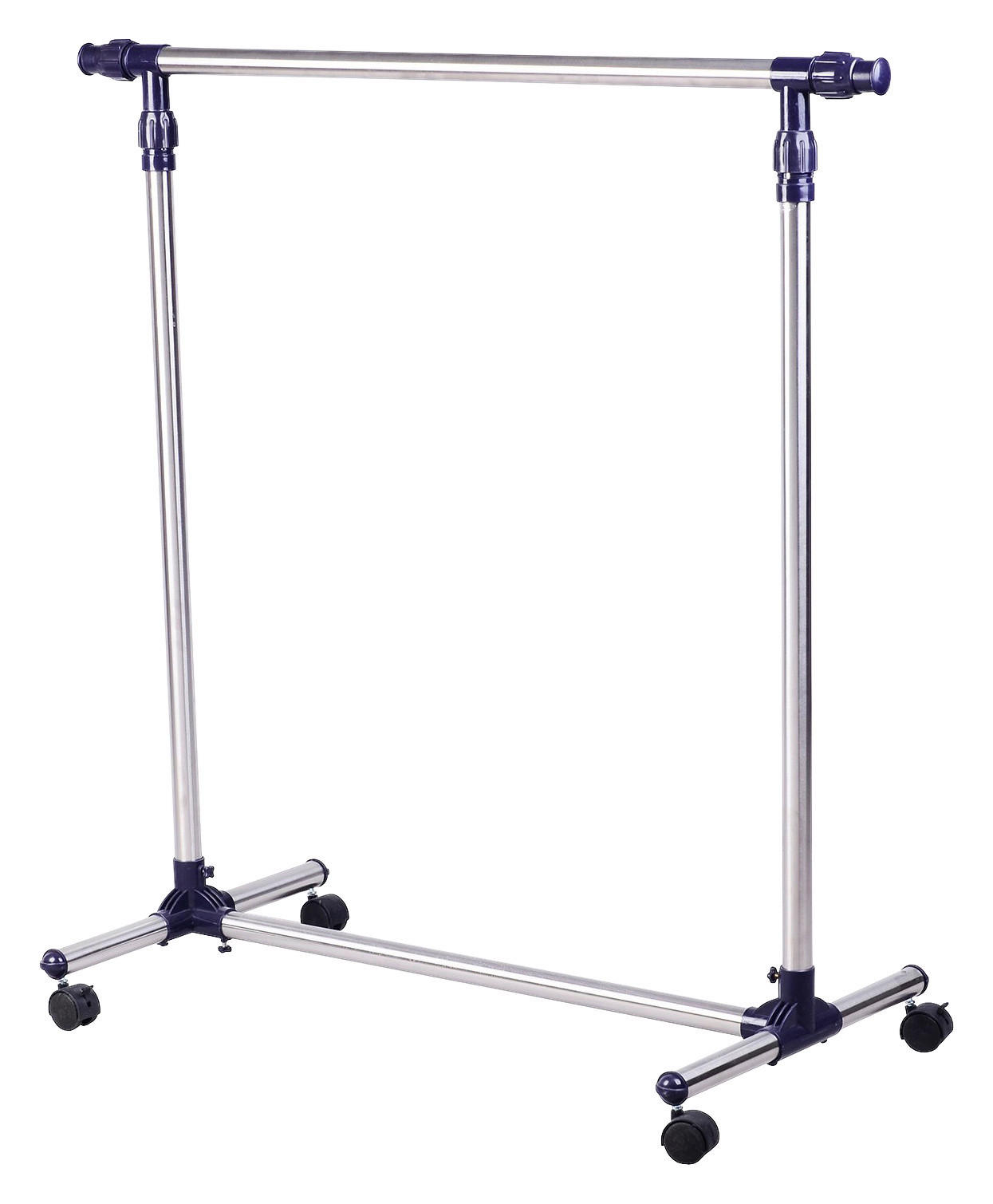 HOMCOM Garderobe silber Edelstahl B/H/L: ca. 45x86x95 cm Garderobenwagen - silber (95,00/45,00/86,00cm) - HOMCOM