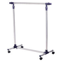 HOMCOM Garderobe silber Edelstahl B/H/L: ca. 45x86x95 cm Garderobenwagen - silber (95,00/45,00/86,00cm) - HOMCOM