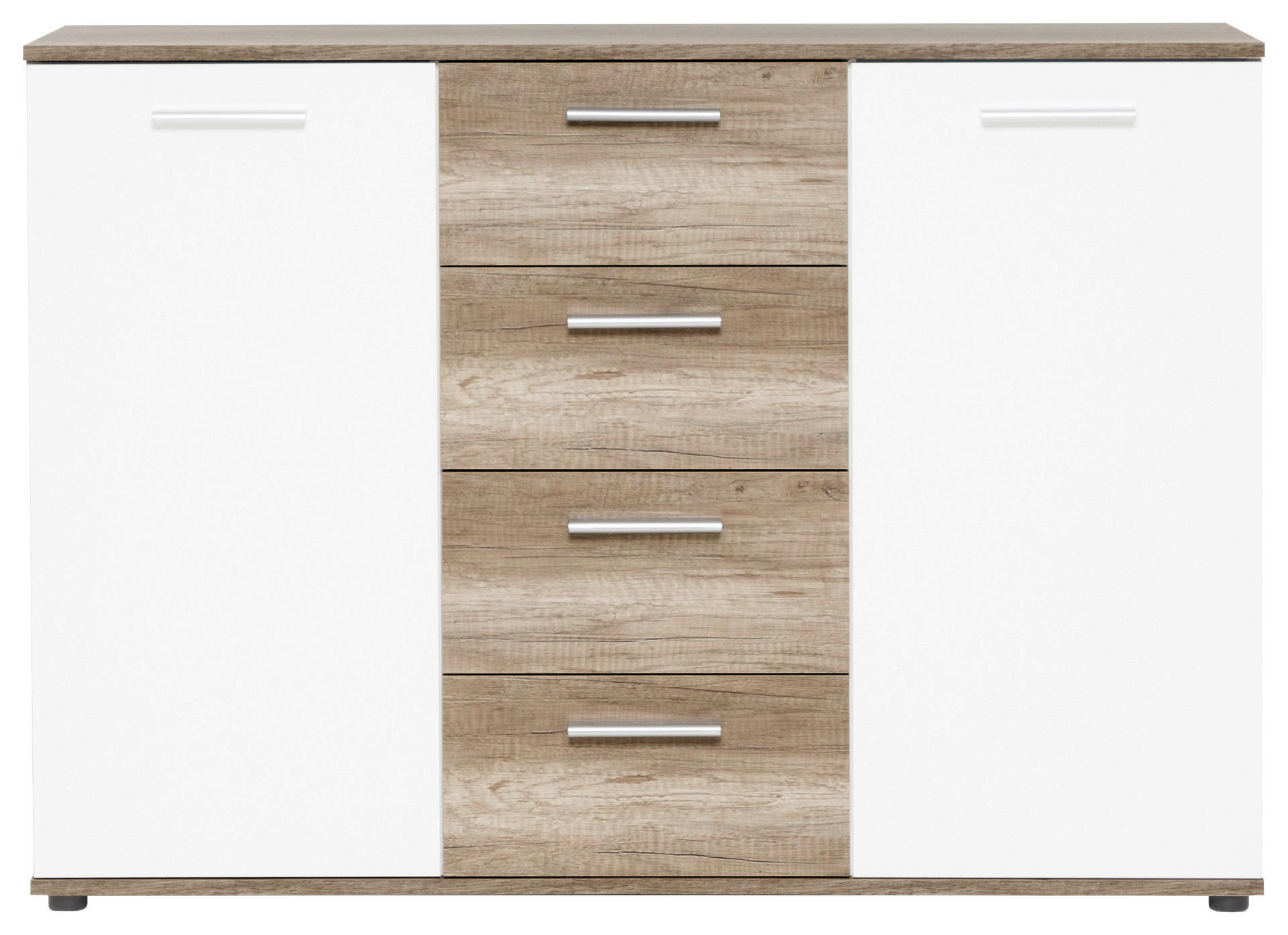 Kommode Jacky 2 B/H/T: ca. 120x85x35 cm Jacky 2 - Eiche/weiß (120,00/85,00/35,00cm)