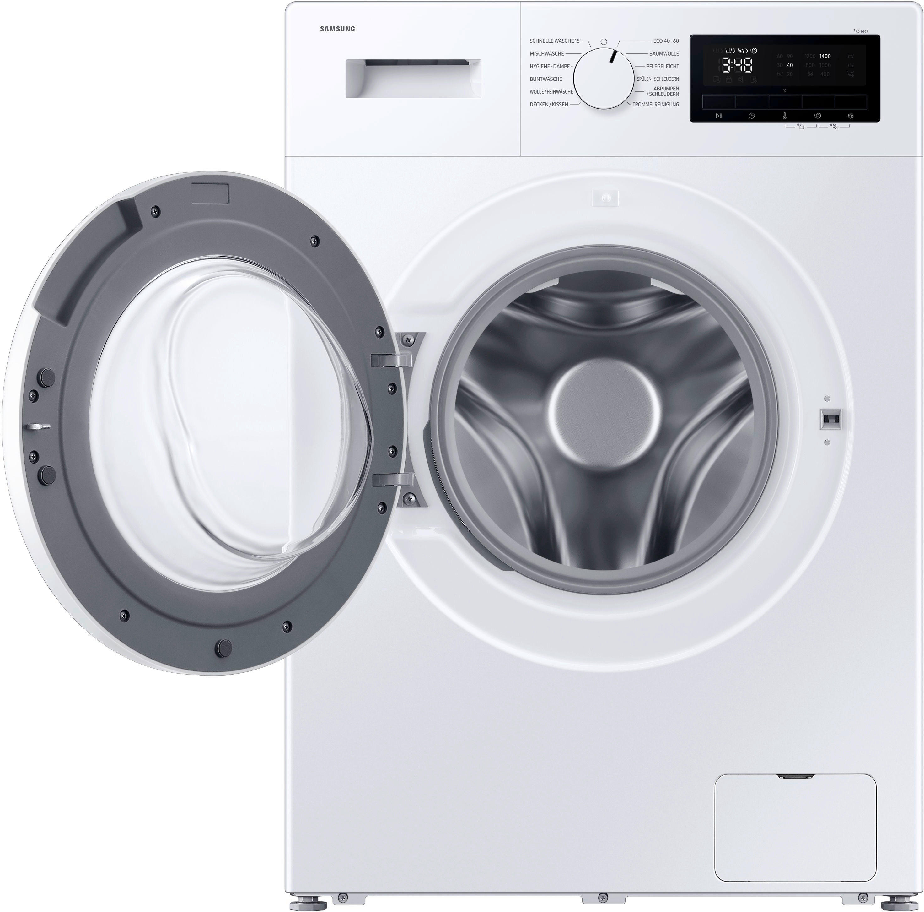 Samsung Waschmaschine WW90FG3M05TWEG weiß B/H/T: ca. 60x85x52 cm Waschmaschine WW90FG3M05TWEG - weiß (60,00/85,00/52,00cm) - Samsung