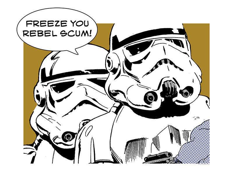 Komar Poster Star Wars Classic Comic Quote Storm Star Wars - Classic B/L: ca. 50x40 cm Star Wars Classic Comic Quote Storm - (50,00/40,00cm) - Komar