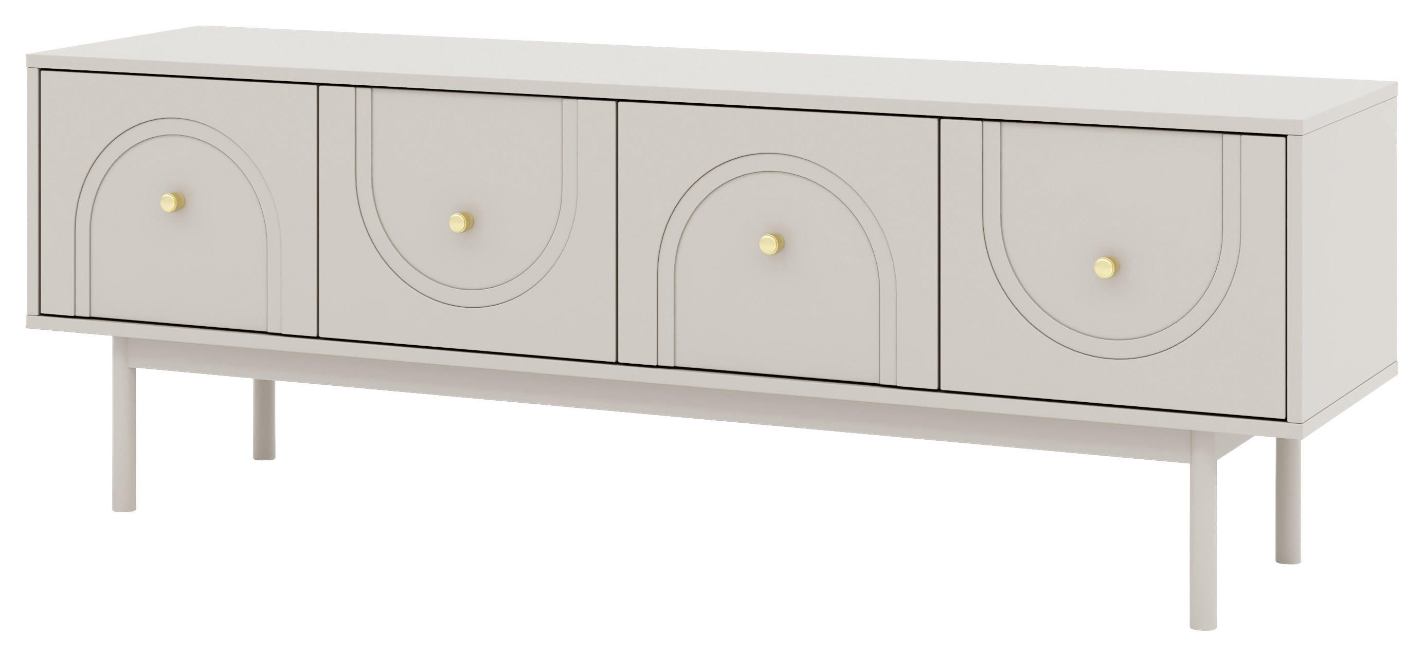 Lowboard MAZOMA Eiche Kaschmirgrau Nachbildung gold Optik B/H/T: ca. 154x53,5x39 cm MAZOMA - gold/Eiche (154,00/53,50/39,00cm) - WIPMEB