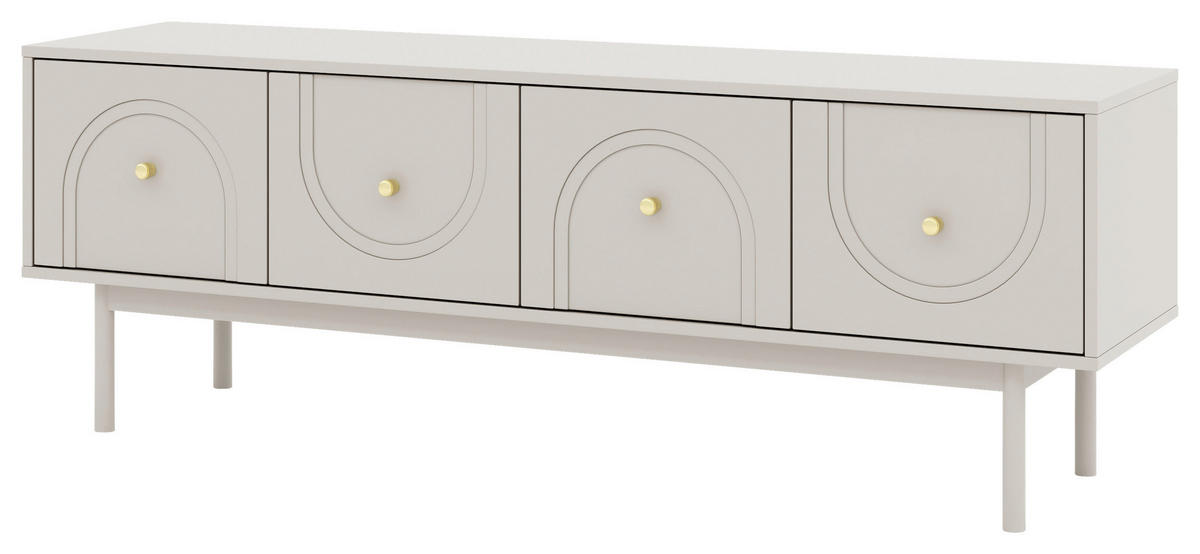 Lowboard MAZOMA Eiche Kaschmirgrau Nachbildung gold Optik B/H/T: ca. 154x53,5x39 cm MAZOMA - gold/Eiche (154,00/53,50/39,00cm) - WIPMEB