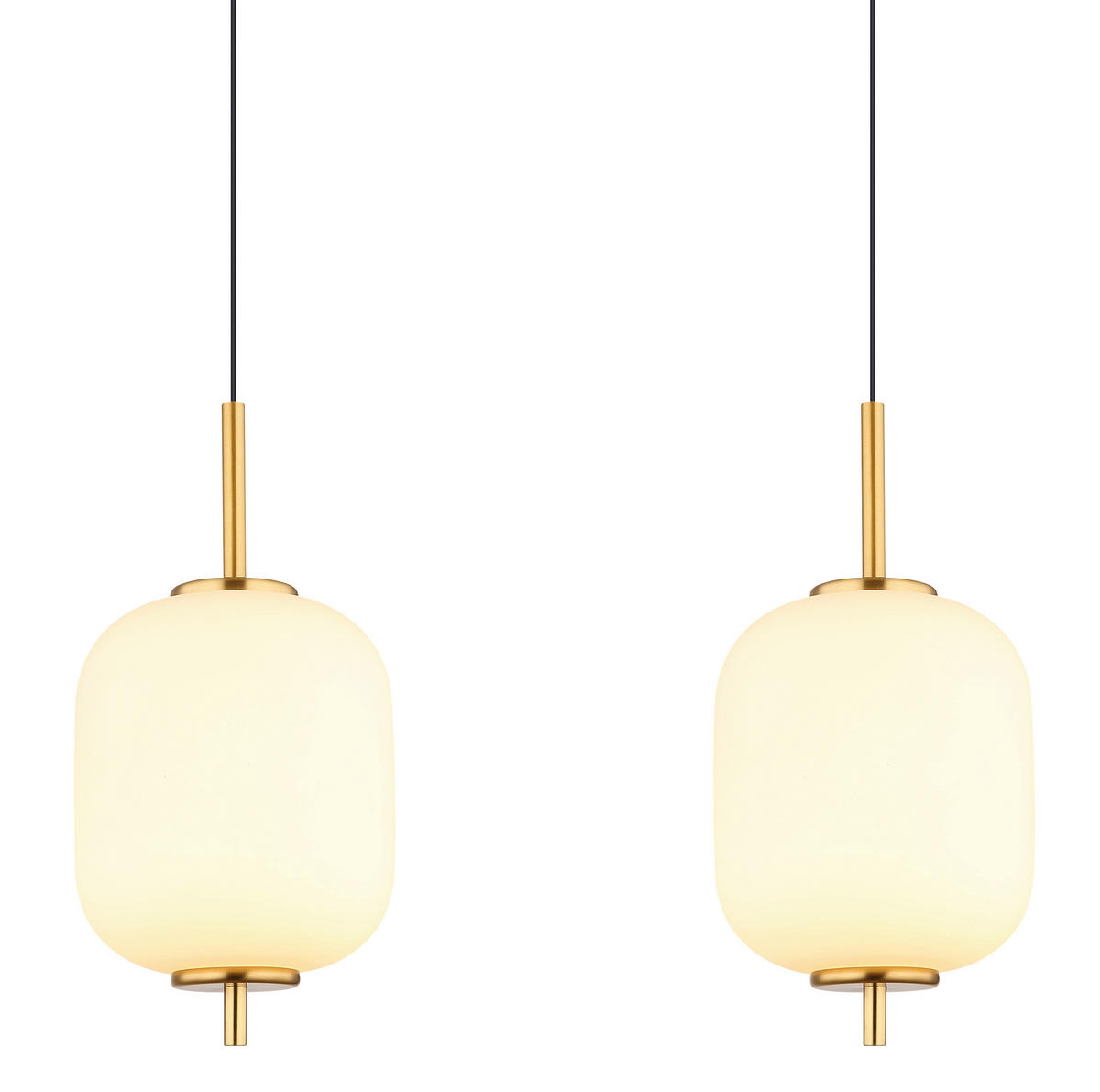 GLOBO Pendelleuchte messing Glas Metall B/H/T: ca. 13,5x150x80 cm 1.0 Brennstellen 15217-4 - messing (13,50/150,00/80,00cm) - GLOBO