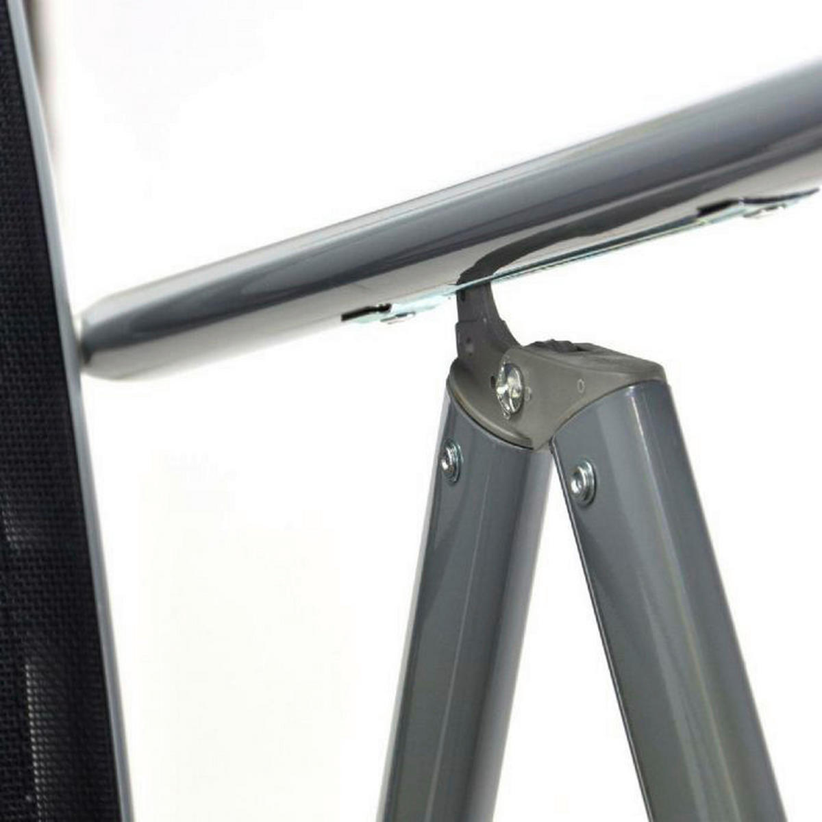 VCM Klappsessel 2er Set anthrazit Aluminium B/H/T: ca. 56x105x65 cm 2er Set - schwarz/anthrazit (56,00/105,00/65,00cm) - VCM