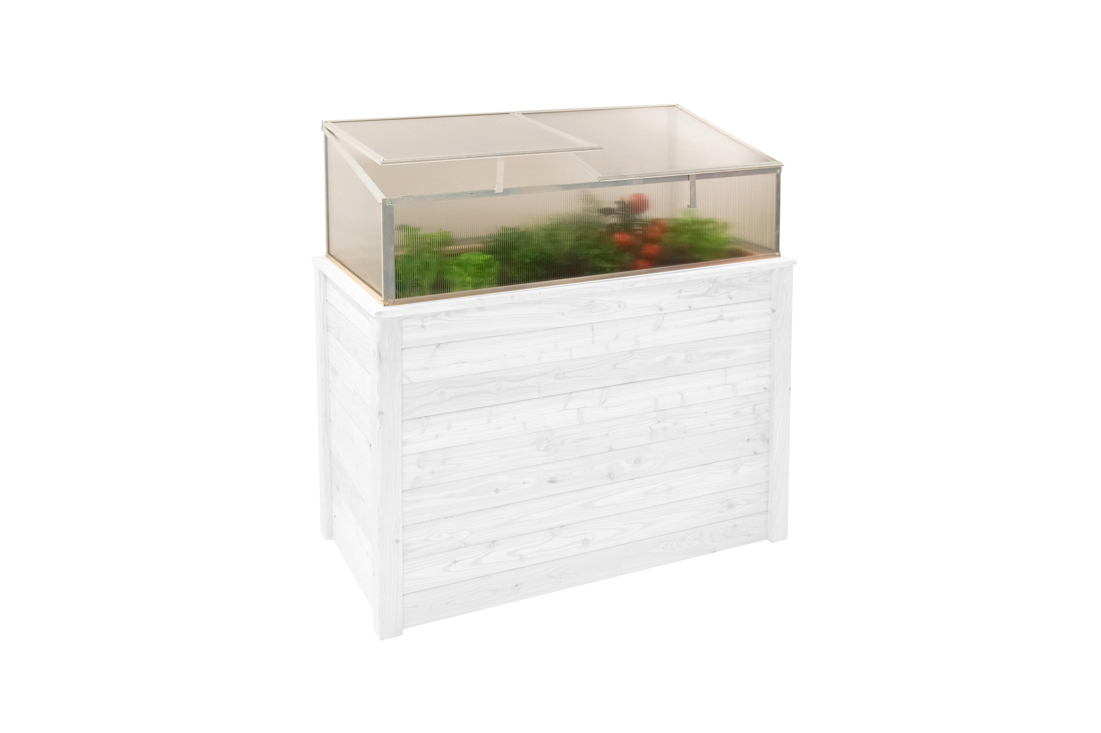 Westmann Frühbeetaufsatz Genus silber B/H/L: ca. 95x29x62 cm Genus - silber (62,00/95,00/29,00cm) - Westmann