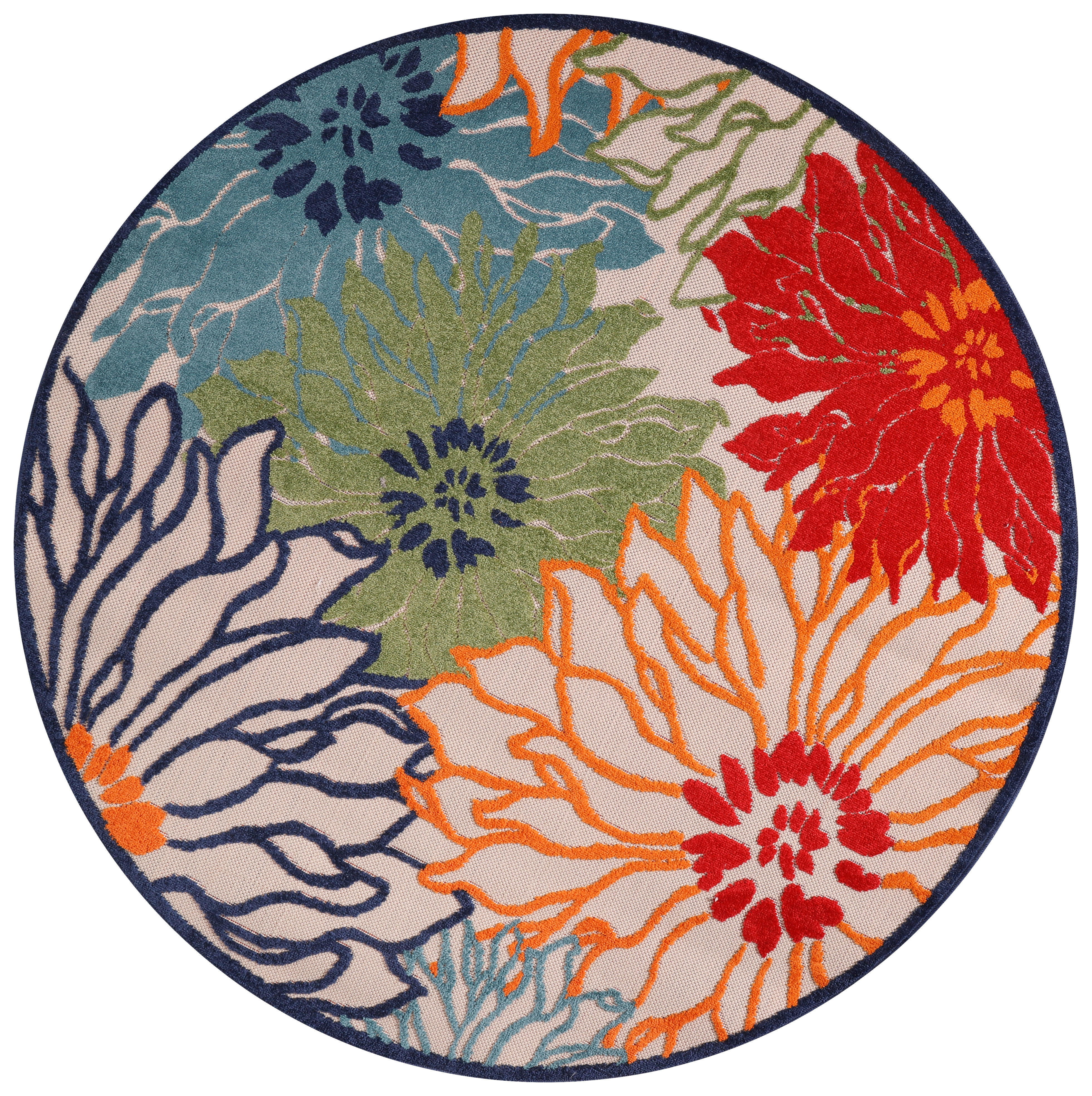 Sanat Outdoorteppich FLORAL bunt B/L: ca. 150x150 cm FLORAL - bunt (150,00/150,00cm) - Sanat