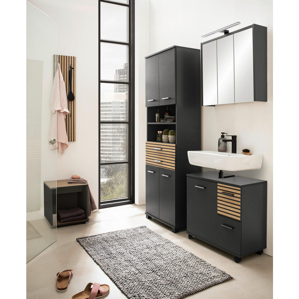 Thumbnail - Highboard Katta anthrazit B/H/T: ca. 59,8x110,5x32,6 cm