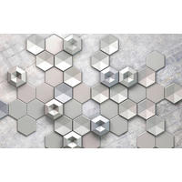 Komar Fototapete Hexagon Concrete B/L: ca. 400x250 cm Hexagon Concrete - (400,00/250,00cm) - Komar