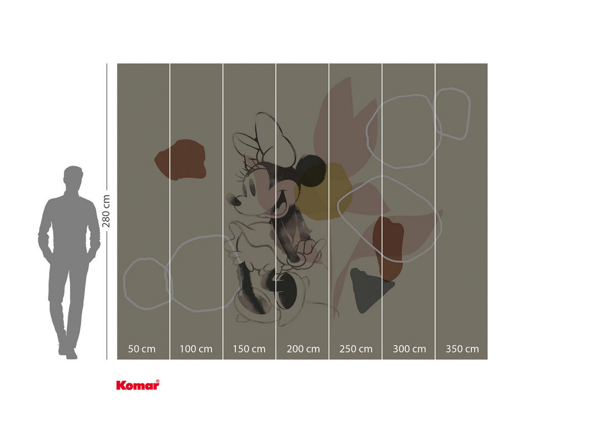 Komar Fototapete Minnie Soft Shapes IADX7-047 B/H: ca. 350x280 cm Minnie Soft Shapes IADX7-047 - (350,00/280,00cm) - Komar