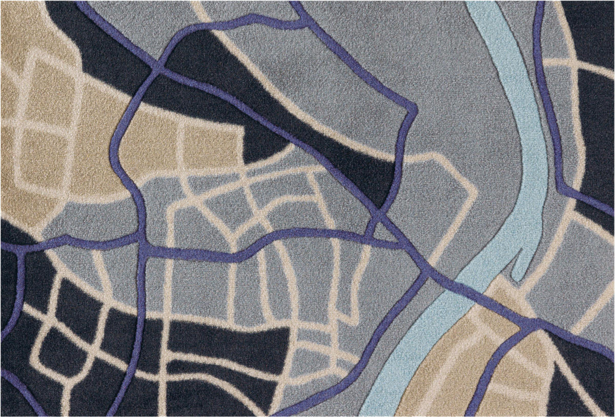 Arte Espina Kurzflorteppich Living Mat 35 blau B/L: ca. 64x168 cm Living Mat 35 - blau (64,00/168,00cm) - Arte Espina