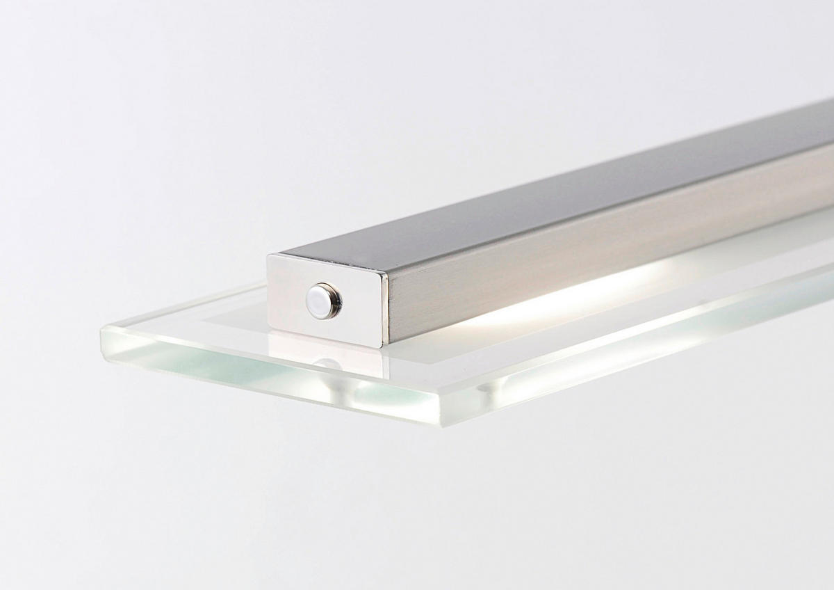 Fischer & Honsel LED-Pendelleuchte 211224 nickel matt Chrom Glas Metall B/H/T: ca. 88x150x9 cm 4.0 Brennstellen Tenso TW - nickel matt/Chrom (88,00/150,00/9,00cm) - Fischer & Honsel