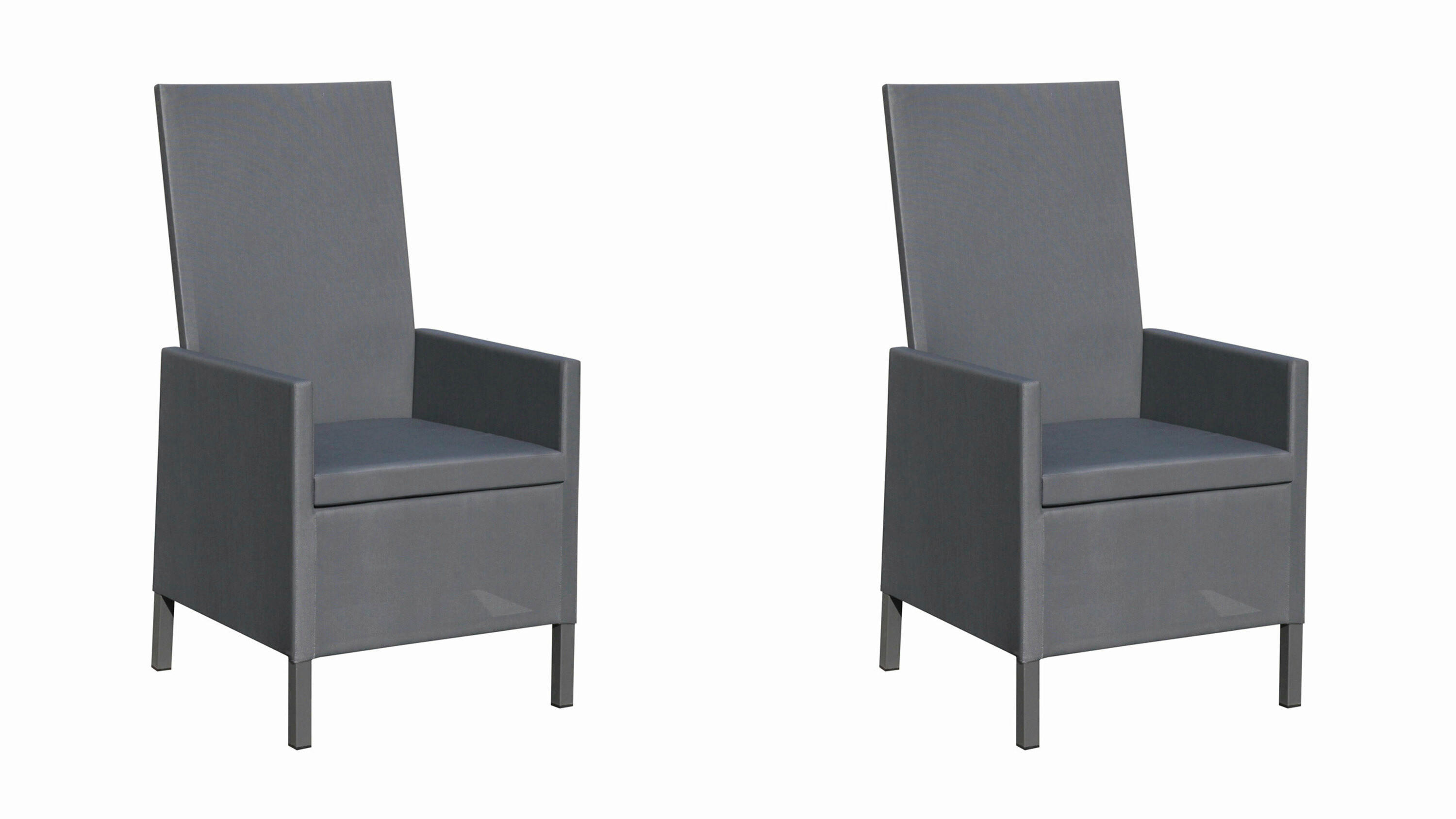 Grasekamp Hochlehner-Set Sol anthrazit Aluminium B/H/L: ca. 57x58x109 cm Sol - anthrazit (109,00/57,00/58,00cm) - Grasekamp