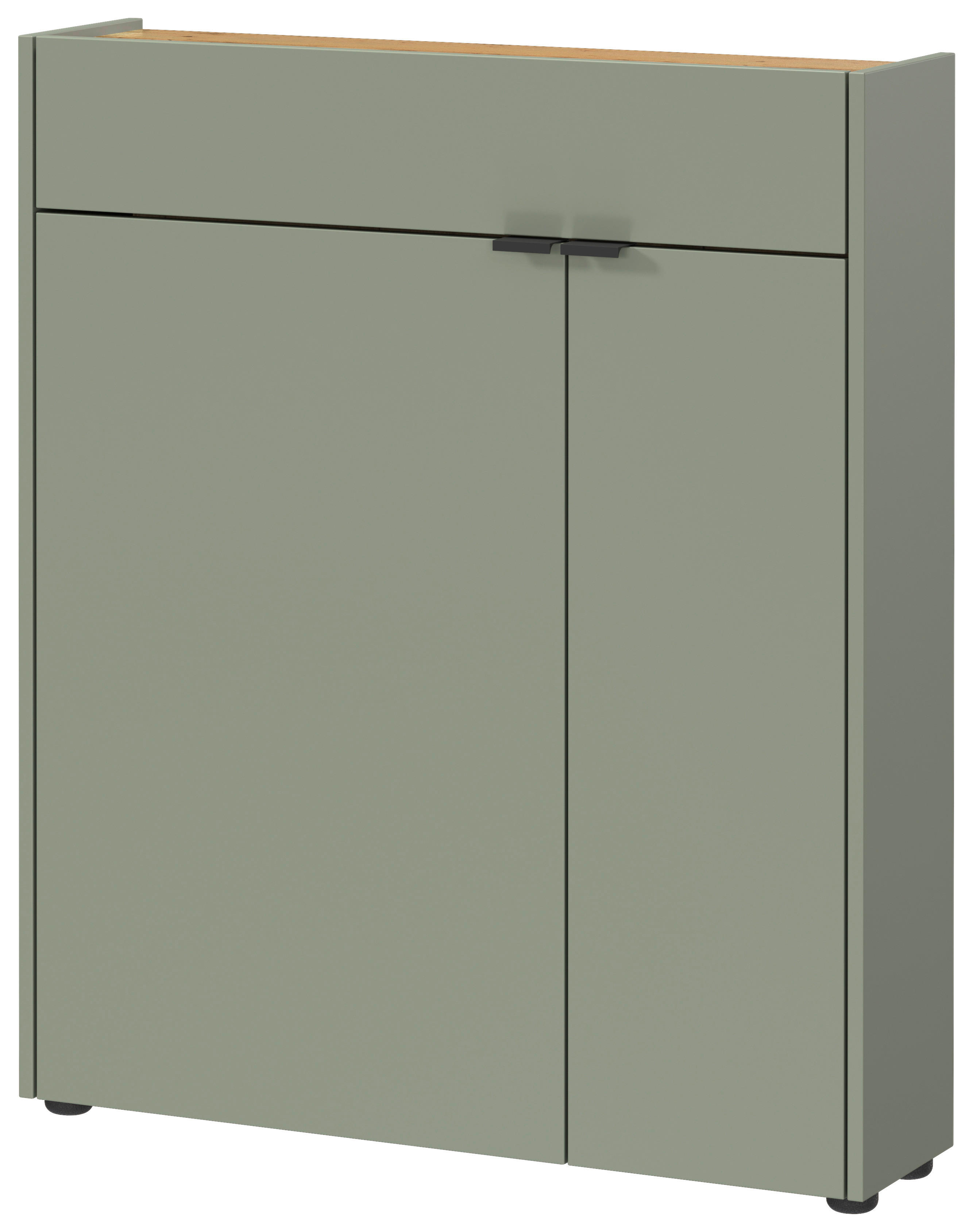 Mehrzweckschrank 1319-629 grün Eiche Navarra Nachbildung B/H/T: ca. 82x102x22 cm 1319-629 - Eiche/grün (82,00/102,00/22,00cm) - Germania