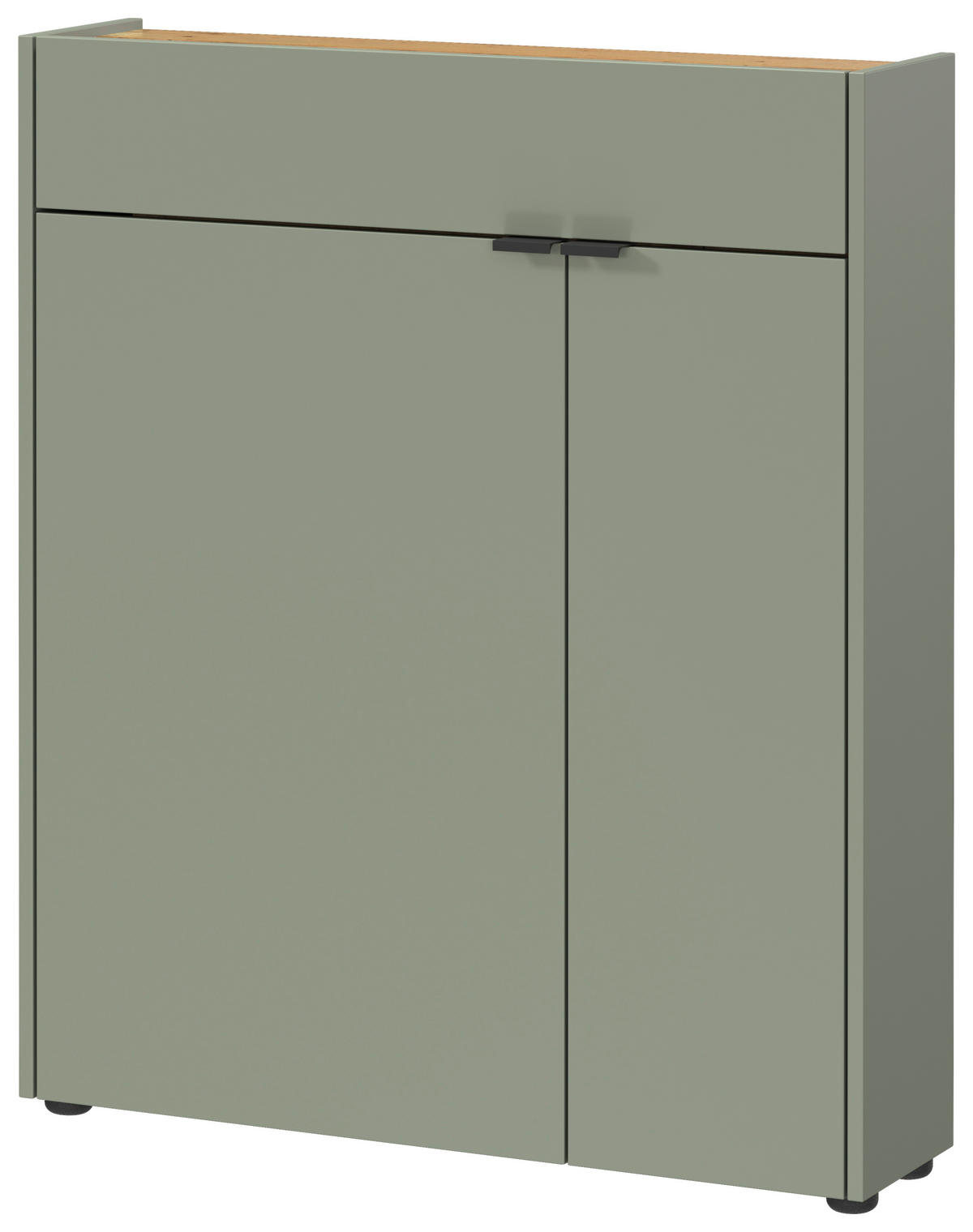 Mehrzweckschrank 1319-629 grün Eiche Navarra Nachbildung B/H/T: ca. 82x102x22 cm 1319-629 - Eiche/grün (82,00/102,00/22,00cm) - Germania