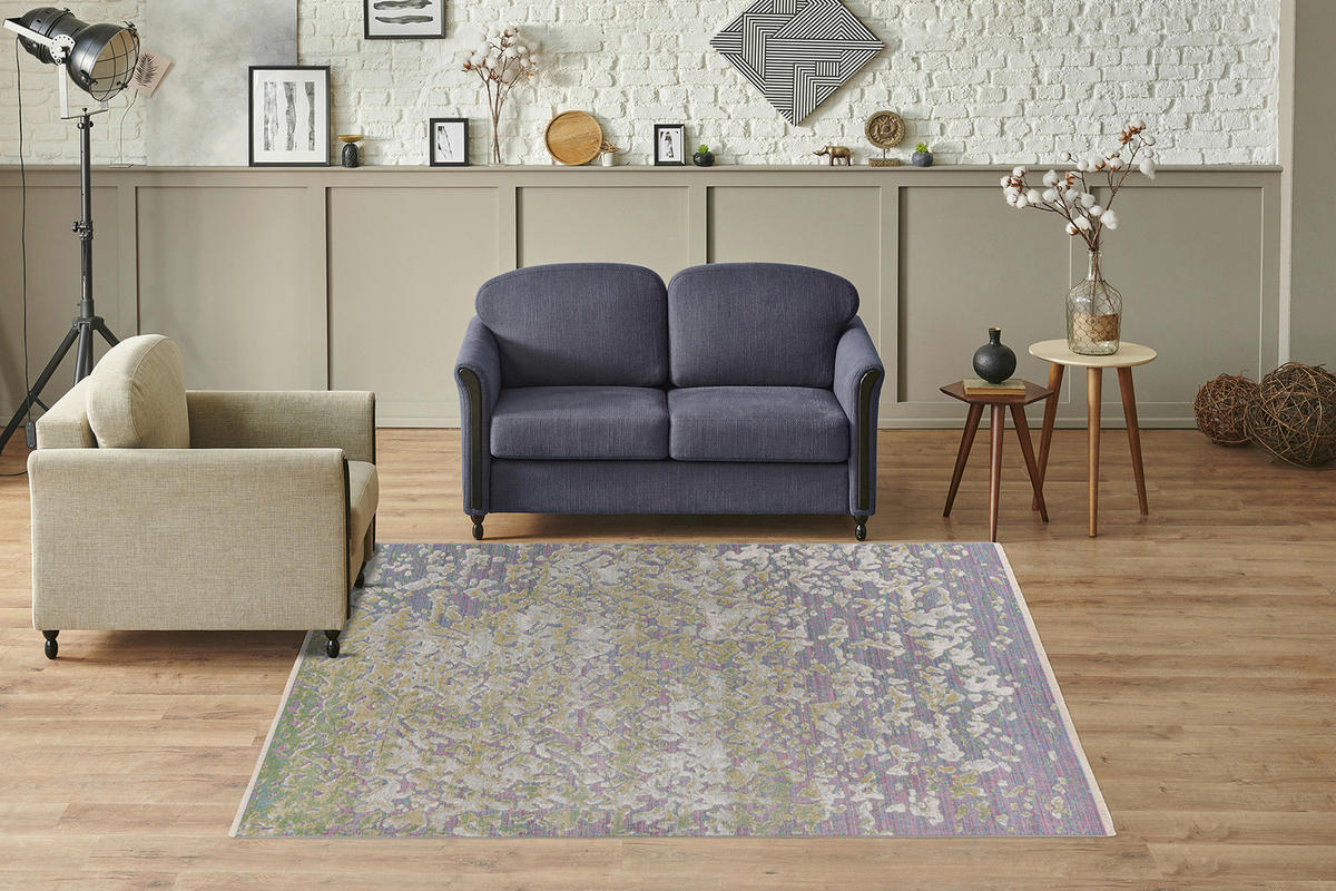 Kayoom Kurzflorteppich Milan 325 grün B/H/L: ca. 80x0,5x150 cm Milan 325 - grün (150,00/80,00/0,50cm) - Kayoom
