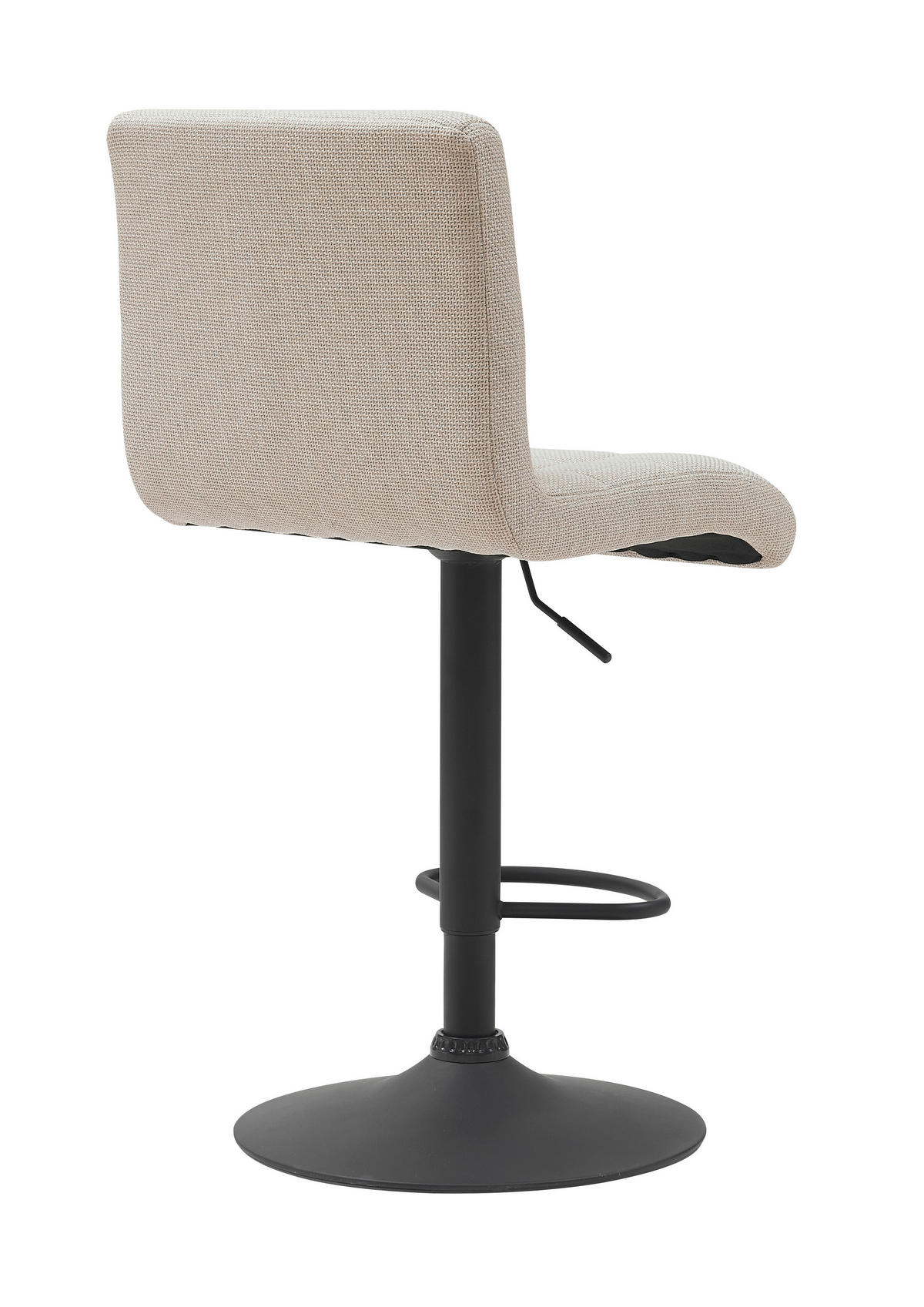 Barhocker Erika beige Microfaser Webstoff B/T: ca. 47x57 cm Erika - beige/schwarz (47,00/57,00cm)