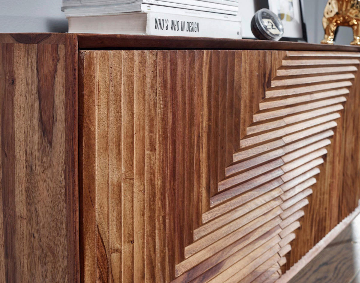 Sideboard rosenholz Nachbildung B/H/T: ca. 148x72x40 cm Sideboard - rosenholz (148,00/72,00/40,00cm) - Wohnling