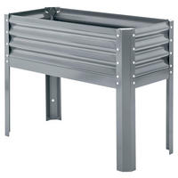 Outsunny Hochbeet silber Stahl B/H/L: ca. 45x80x100 cm Hochbeet - silber (100,00/45,00/80,00cm) - Outsunny