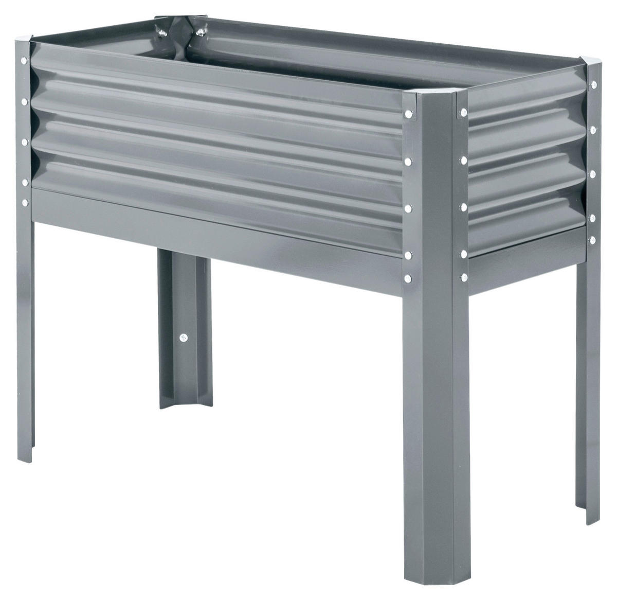 Outsunny Hochbeet silber Stahl B/H/L: ca. 45x80x100 cm Hochbeet - silber (100,00/45,00/80,00cm) - Outsunny