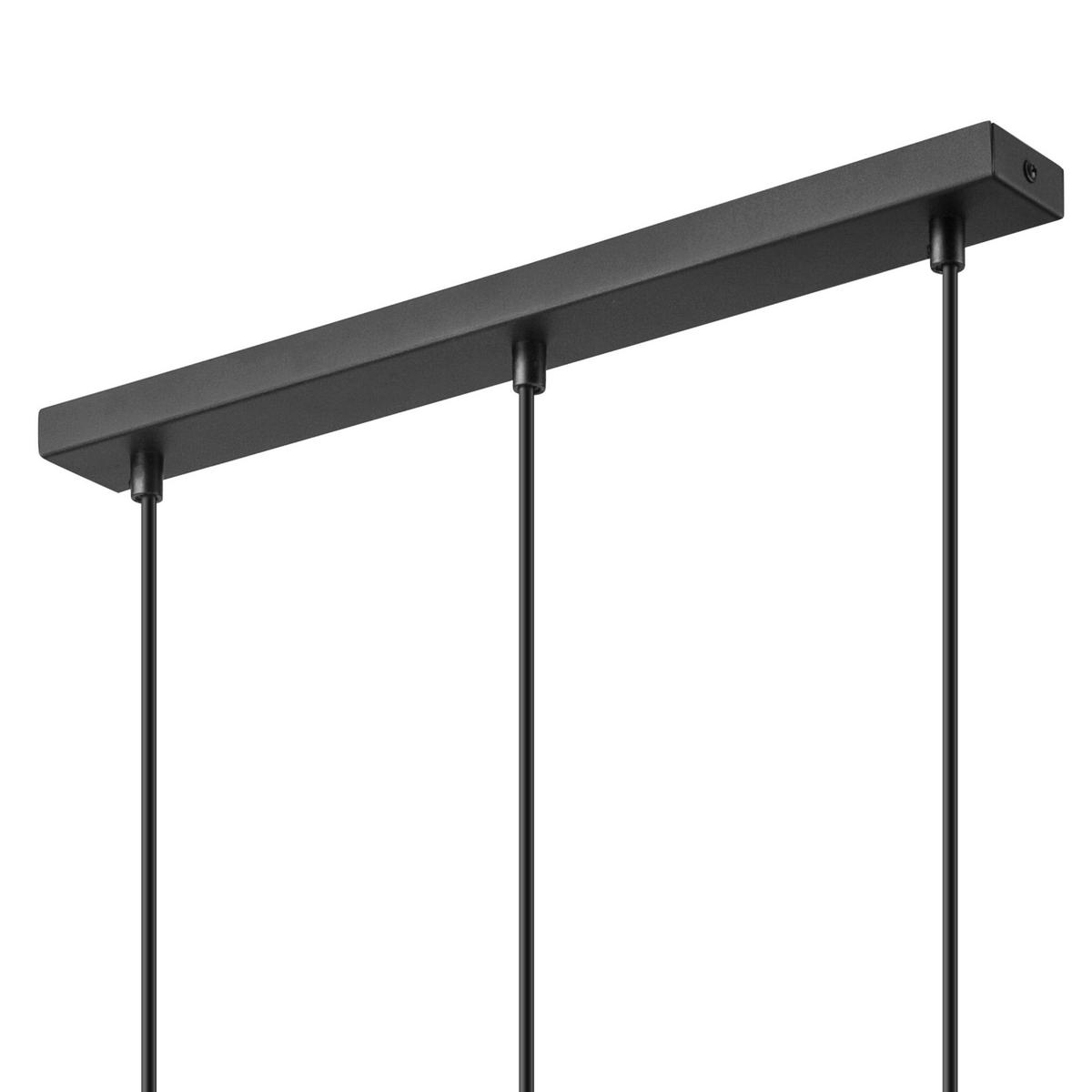 Lamkur Pendelleuchte gold Stahl Glas B/H/L: ca. 8x95x45 cm GU10 3 Brennstellen AURELIA - gold (45,00/8,00/95,00cm) - Lamkur