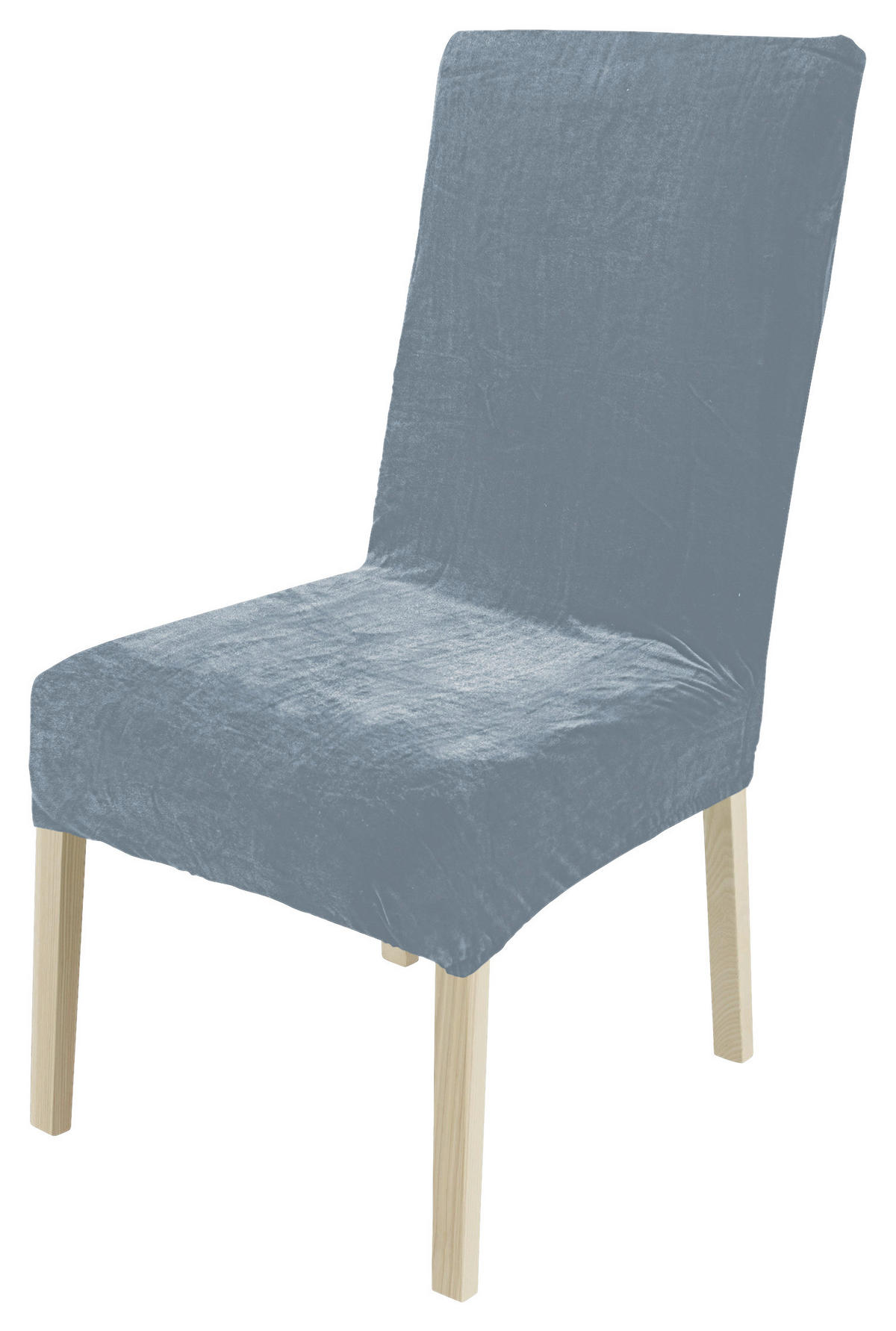 Stuhlhusse Stuhlhusse_Samt_Eurogröße silber - silber (40,00/45,00/60,00cm)