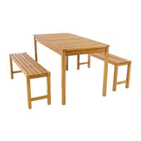 VCM Gartensitzgruppe braun Teakholz B/H/L: ca. 69x75x135 cm Gartensitzgruppe - braun (135,00/69,00/75,00cm) - VCM