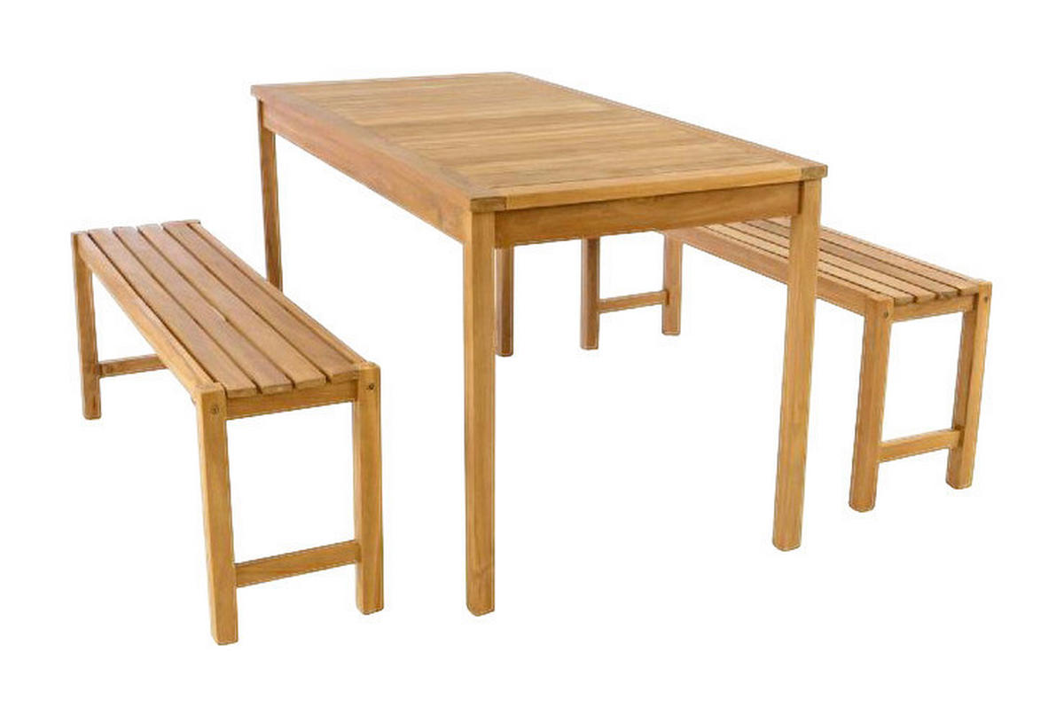 VCM Gartensitzgruppe braun Teakholz B/H/L: ca. 69x75x135 cm Gartensitzgruppe - braun (135,00/69,00/75,00cm) - VCM