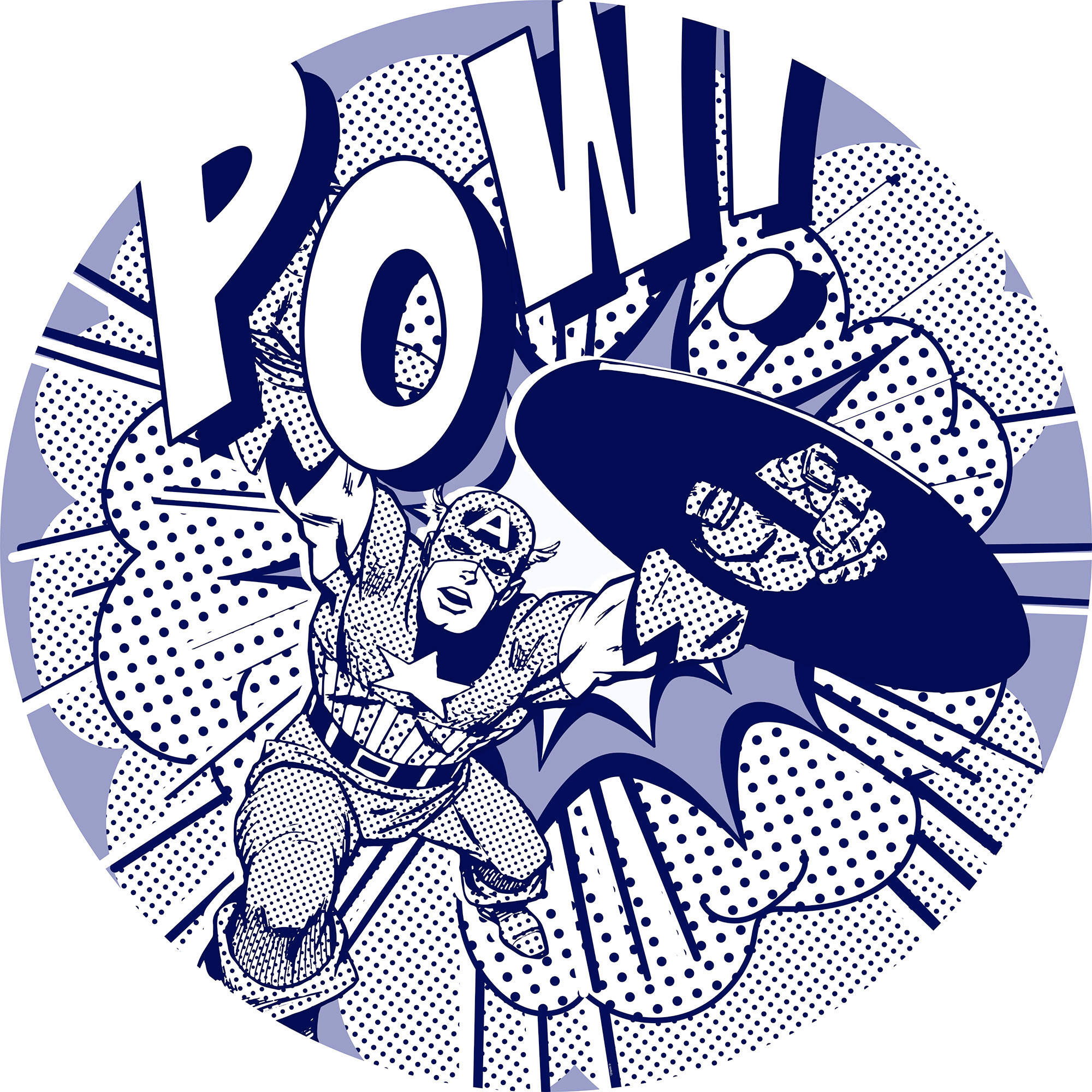 Komar Fototapete Captian America Pow D: ca. 125 cm Captian America Pow - (125,00cm) - Komar