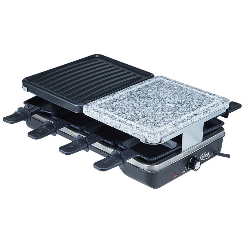 Elta Raclette-Grill RCS-1200 schwarz B/H/L: ca. 38,5x12,5x23,5 cm Raclettegrill_Elta RCS-1200 - schwarz (23,50/38,50/12,50cm) - Elta