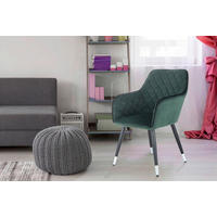 Stuhl Amino 600 dunkelgrün Microfaser B/H/T: ca. 58,5x86x61 cm Amino 600 - schwarz/dunkelgrün (58,50/86,00/61,00cm) - 360 Living