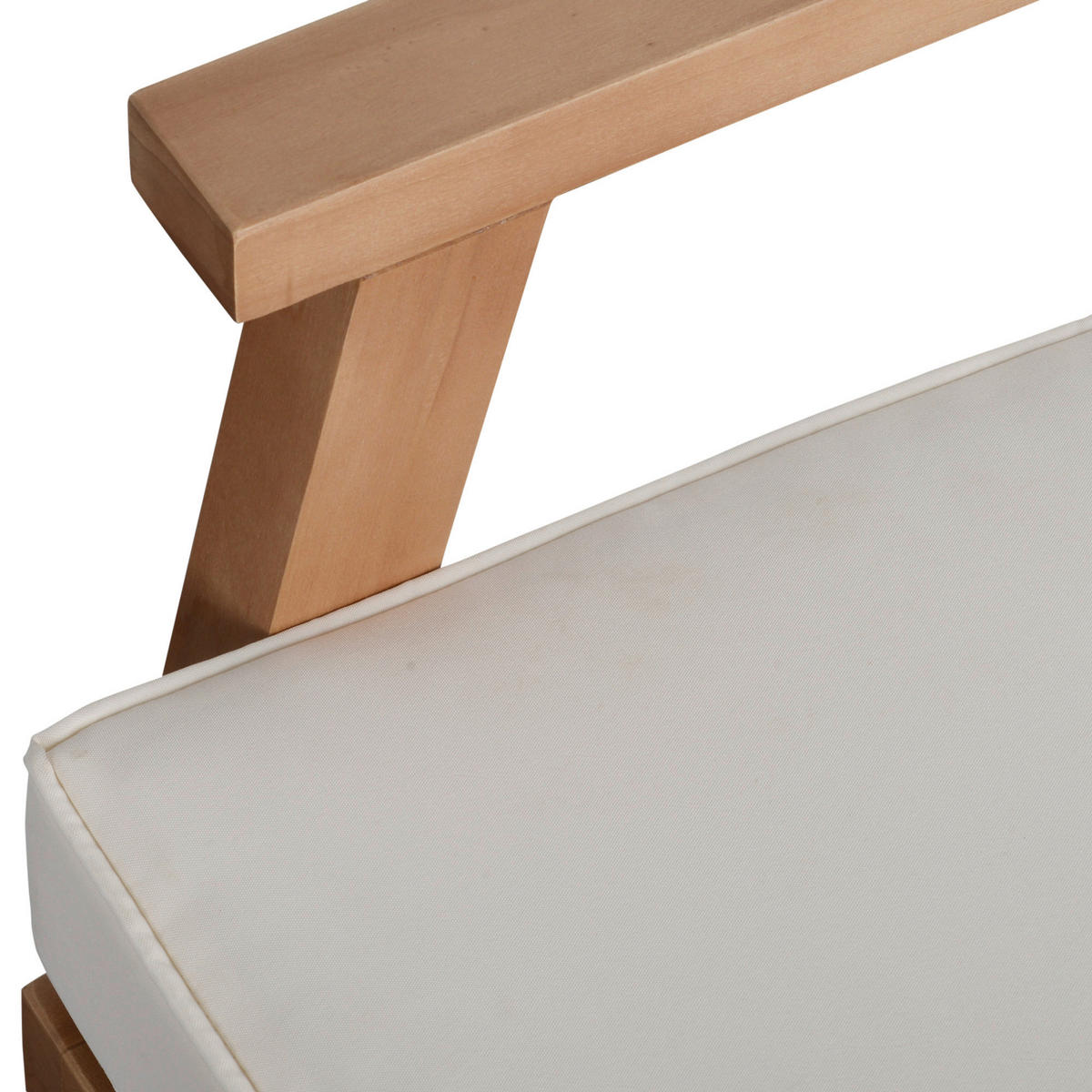 Outsunny Gartenstühle mit Kissen beige Holz B/H/L: ca. 77,5x74,5x66 cm Gartenstühle_mit_Kissen - beige/braun (66,00/77,50/74,50cm) - Outsunny