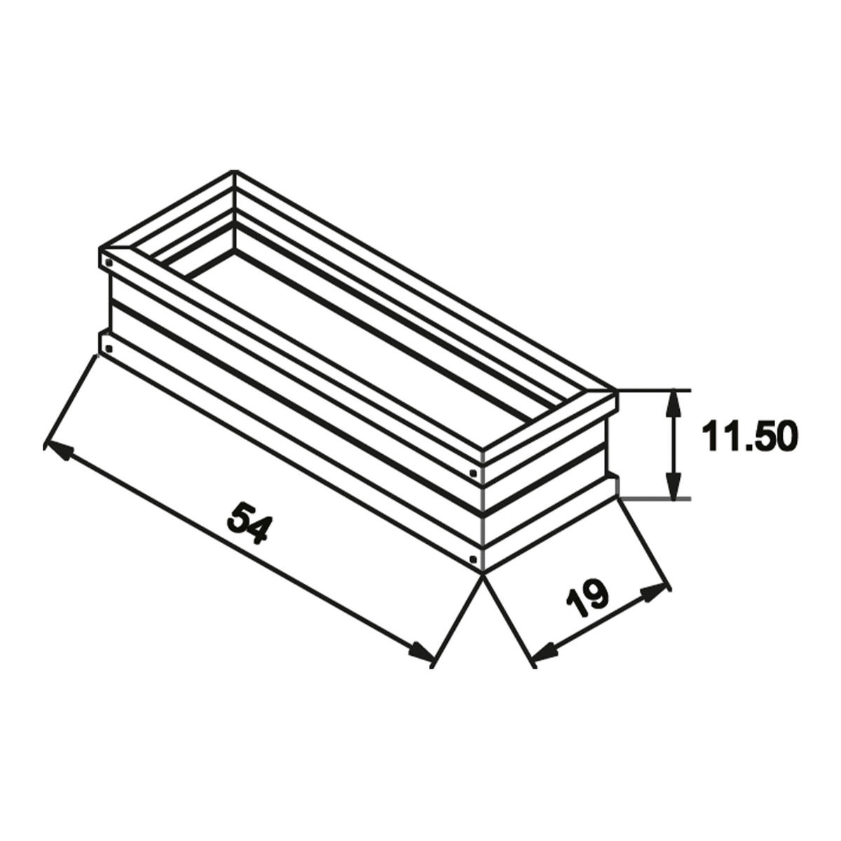 AXI Blumenkasten braun Holz B/H/L: ca. 19x12x54 cm Blumenkasten - braun/natur (54,00/19,00/12,00cm) - AXI