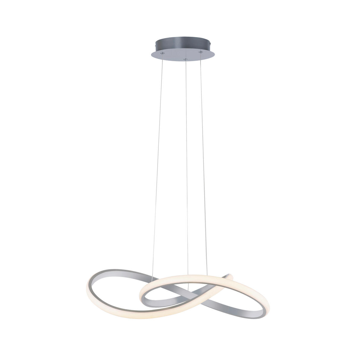 Just Light LED-Pendelleuchte MARIA 15402-95 Alu Aluminium Gummi H/D: ca. 120x57 cm 1.0 Brennstellen MARIA - Alu (57,00/120,00cm) - Just Light