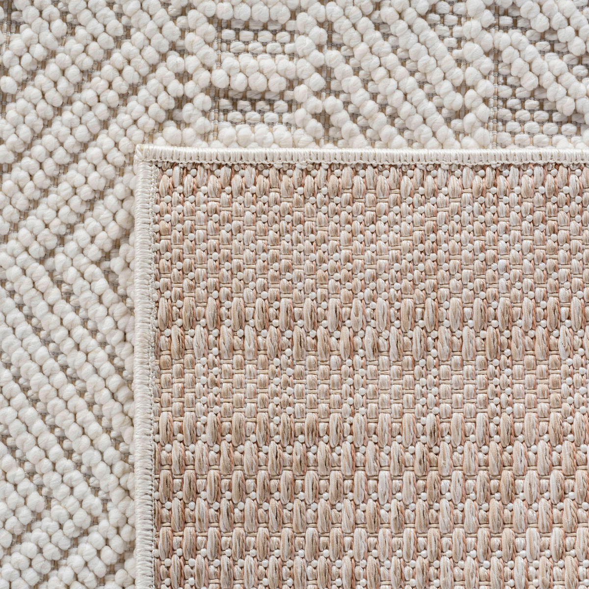 Ayyildiz Kurzflorteppich HELIX creme B/H/L: ca. 160x0,7x160 cm HELIX - creme (160,00/160,00/0,70cm) - Ayyildiz