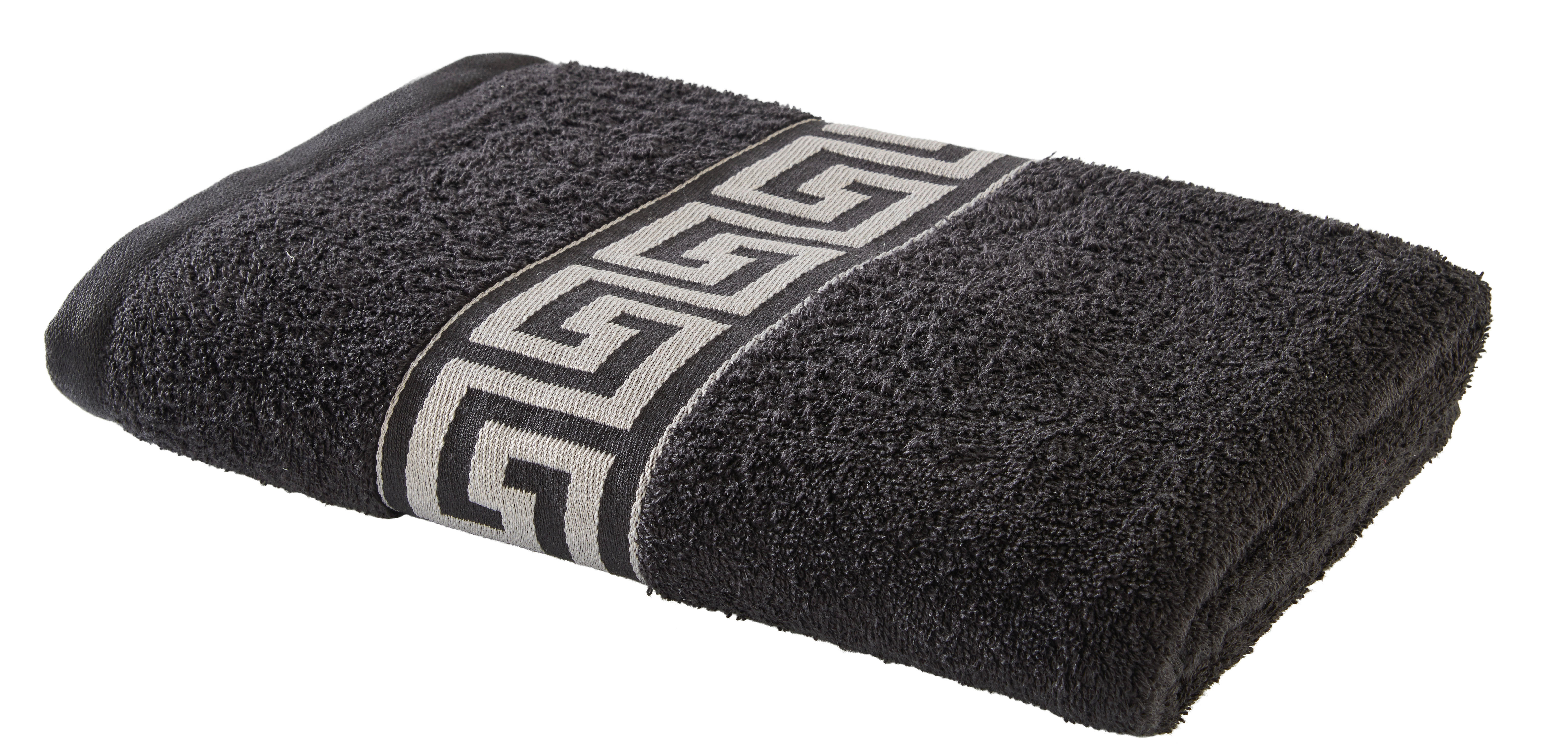 Duschtuch Meand Meand - schwarz (70,00/140,00cm) - POCOline