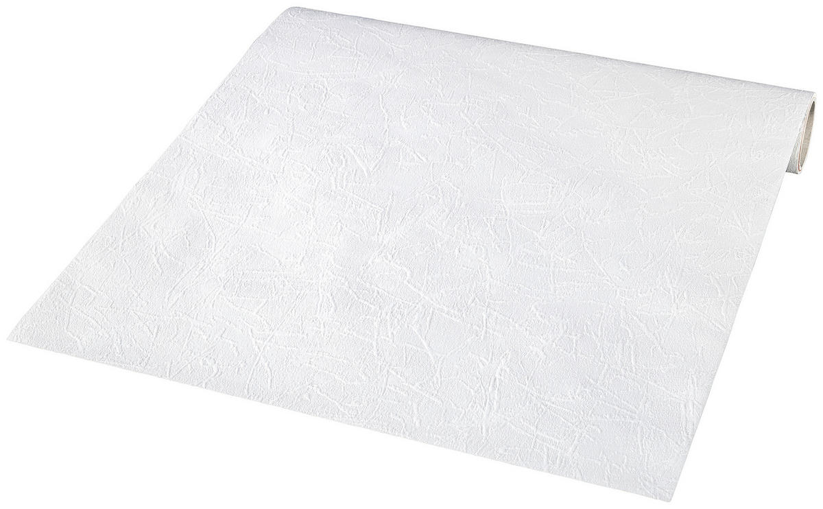 Papiertapete Struktur weiß B/L: ca. 53x1005 cm Papiertapete_126933 - weiß (53,00/1005,00cm)