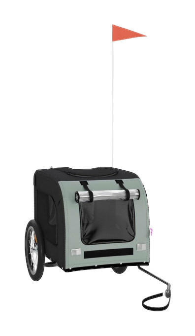 vidaXL Fahrradanhänger schwarz schwarz B/H/L: ca. 64x66x125 cm Hunde-Fahrradanhänger - schwarz (125,00/64,00/66,00cm) - vidaXL