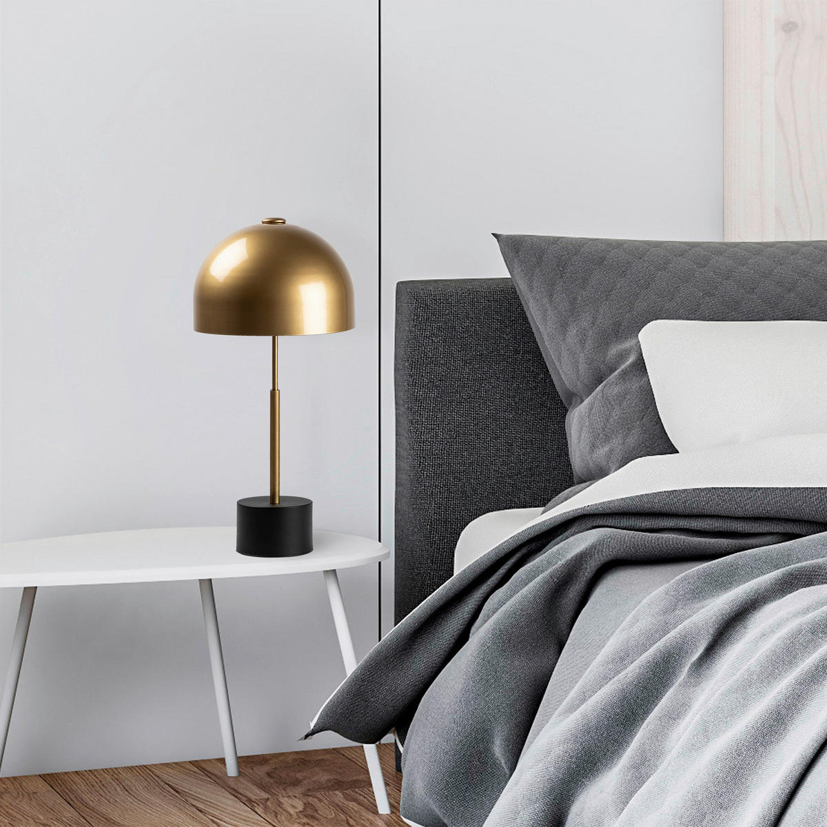 Opviq Tischleuchte Mixed bronze schwarz Metall B/H/T/L/D: ca. 26x53x26x26x26 cm E14 1 Brennstellen Mixed - schwarz/bronze (26,00/26,00/53,00cm) - Opviq