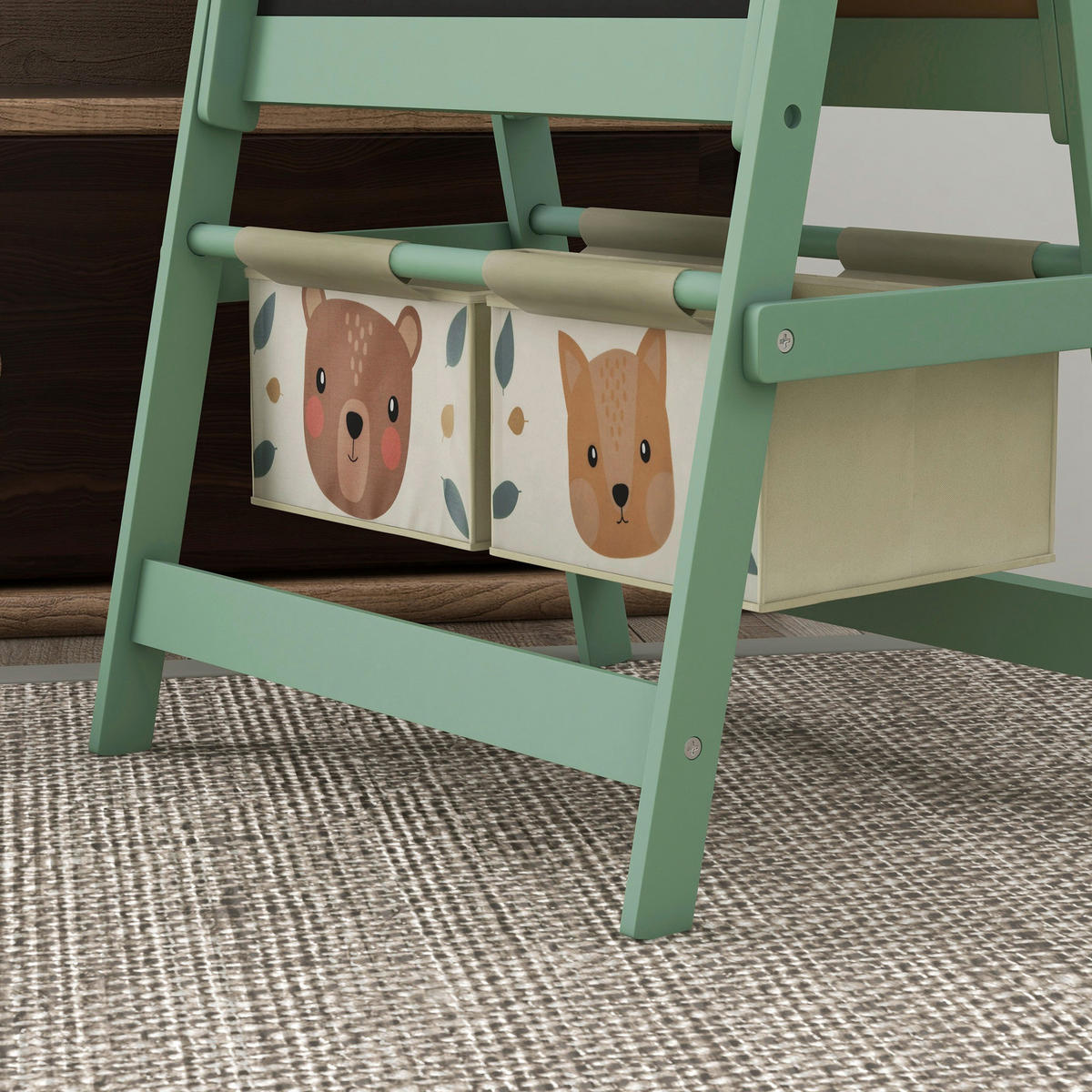 AIYAPLAY Kindertafel B/H/L: ca. 46,5x93x54 cm Kindertafel - grün (54,00/46,50/93,00cm) - AIYAPLAY