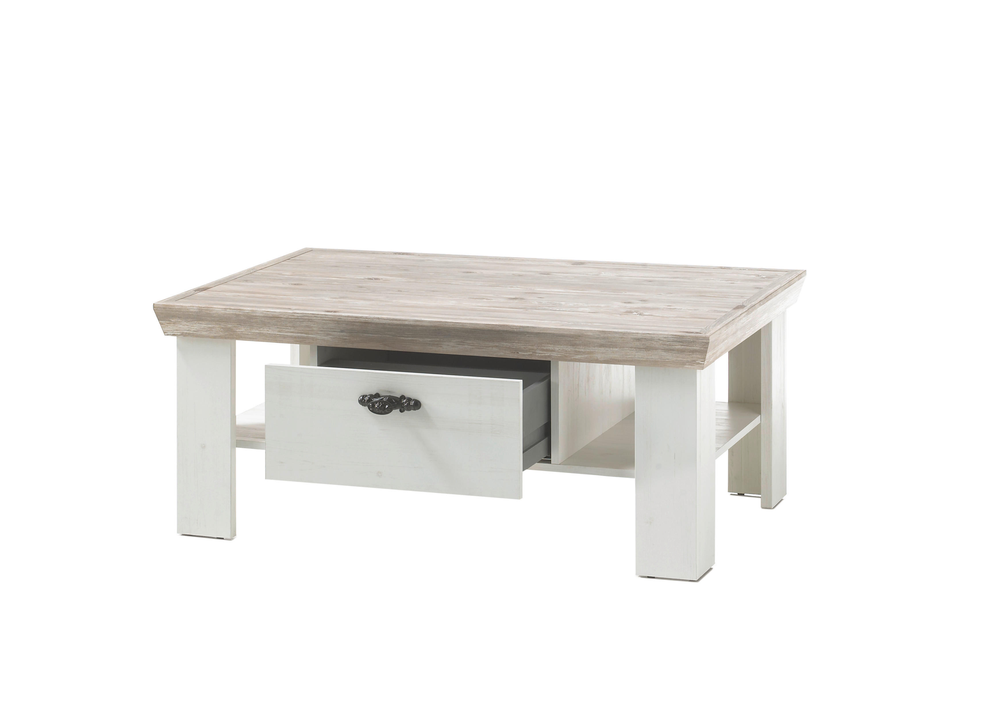 Couchtisch Florenz weiß Pinie B/H/T: ca. 109x45x69 cm Florenz - weiß (109,00/45,00/69,00cm)