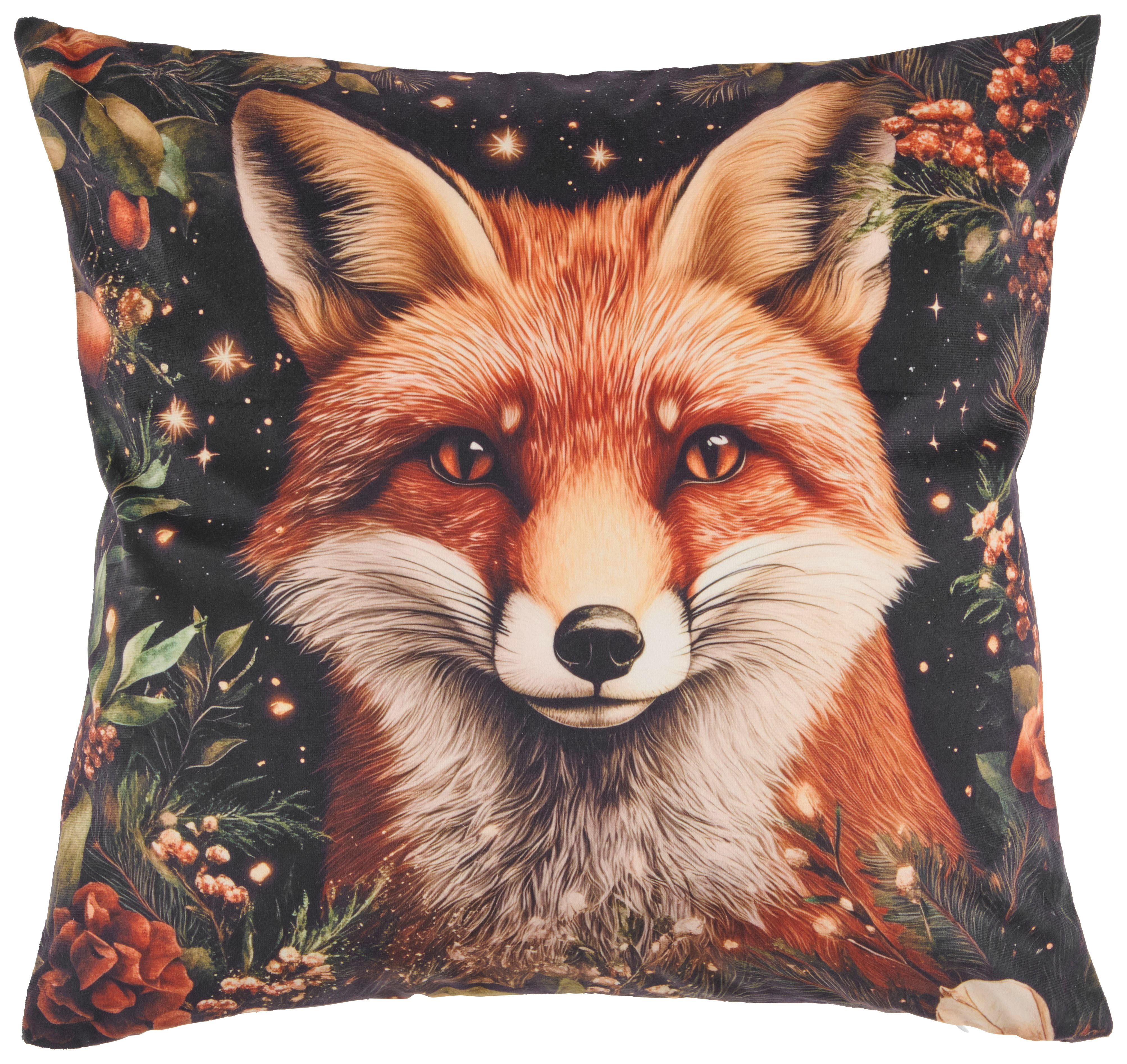 Dekokissen Dekokissen_Shortplush Fuchs - braun/schwarz (45,00/45,00cm)