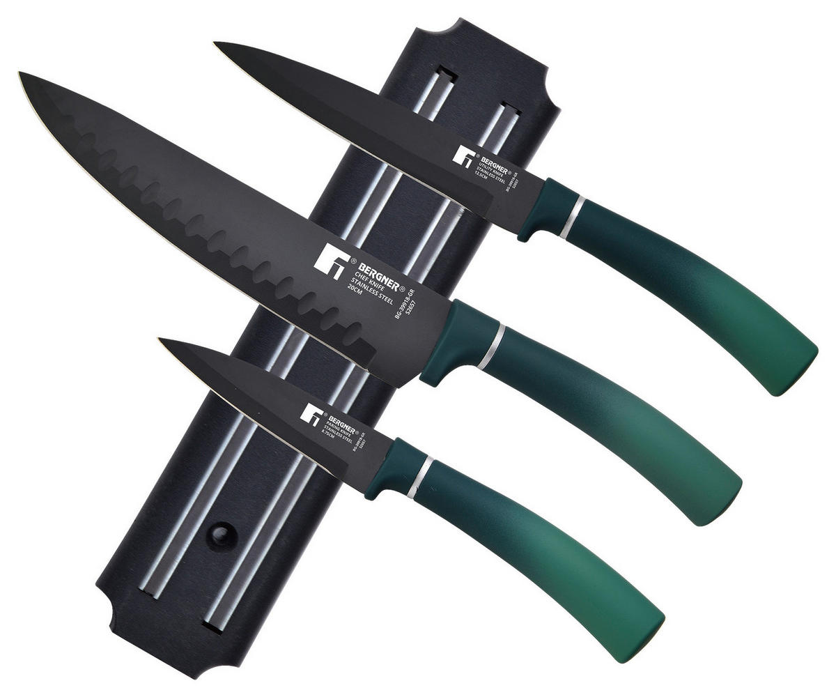 BERGNER Messerset Classique grün Edelstahl 4 tlg. Classique - grün - BERGNER