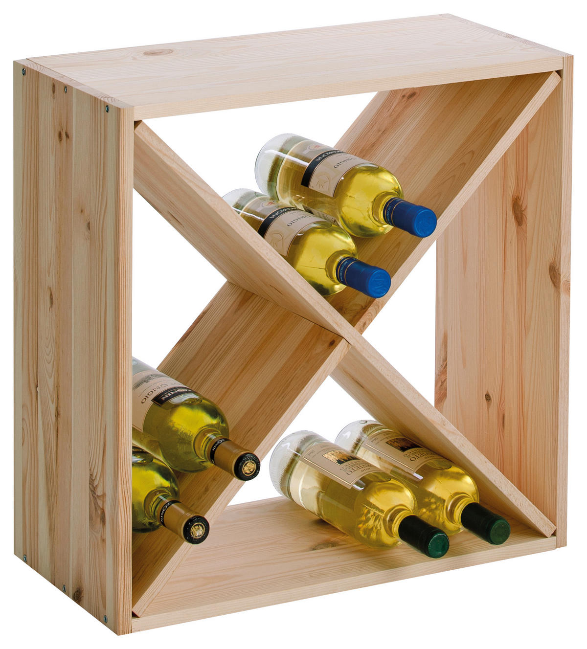 Zeller Weinregal natur Bambus B/H/L: ca. 25x52x52 cm Weinregal - natur (52,00/25,00/52,00cm) - Zeller